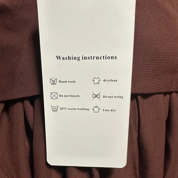 NWT, Elegant Chocolate Brown Strapless Dress With Scarf / Shoulder Cover - Picture 10 of 13